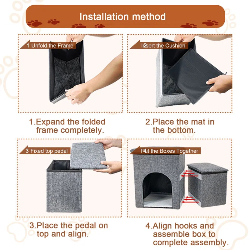 Foldable Dog Stairs Storage